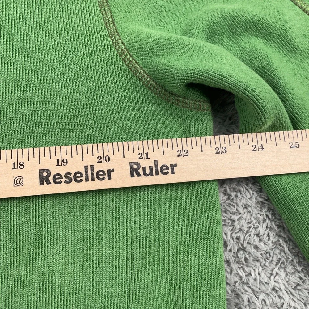 Eddie Bauer Sweater Mens Large Green 1/4 Zip Pullover Sweatshirt Outdoor Casual